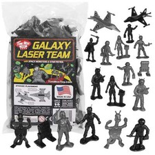 TimMee Processed Plastic GALAXY LASER TEAM Tim Mee STAR PATROL Space Figures USA