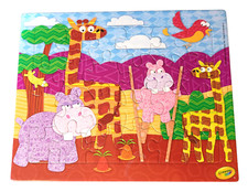 24 Pc Hippos Giraffes Cardboard Puzzle