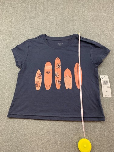 Roxy Girl All A Board Cropped T-shirt Small (8) Gray Orange Surf Boards Beach - Picture 11 of 12