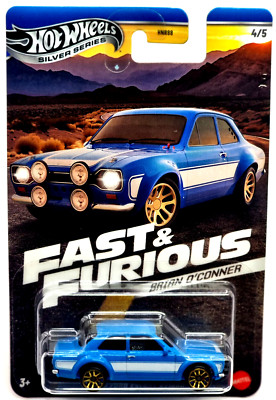 Hot Wheels Fast & Furious Brian O`Conner  car 1970 Blue Ford Escort RS1600 4/5