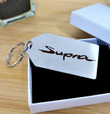 Supra Style Keyring, Supra Key Chain, Stainless Steel, Laser Cut + Etched