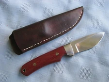 Gordon Romeis Fort Myers FL Custom Handmade Drop Point Hunting Knife w/Sheath