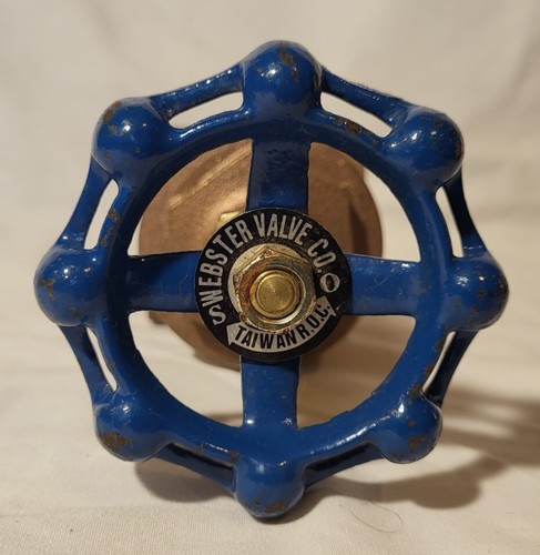 New 2" Brass Gate Valve Webster Valve Co. Blue Handle 125 - Picture 3 of 9