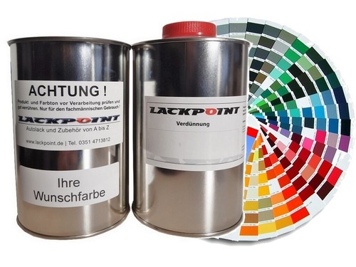 Peinture Voiture 1K Bleu Métallique Sombre Lackpoint - 2 Litres De Vernis Résine Haute Brillance