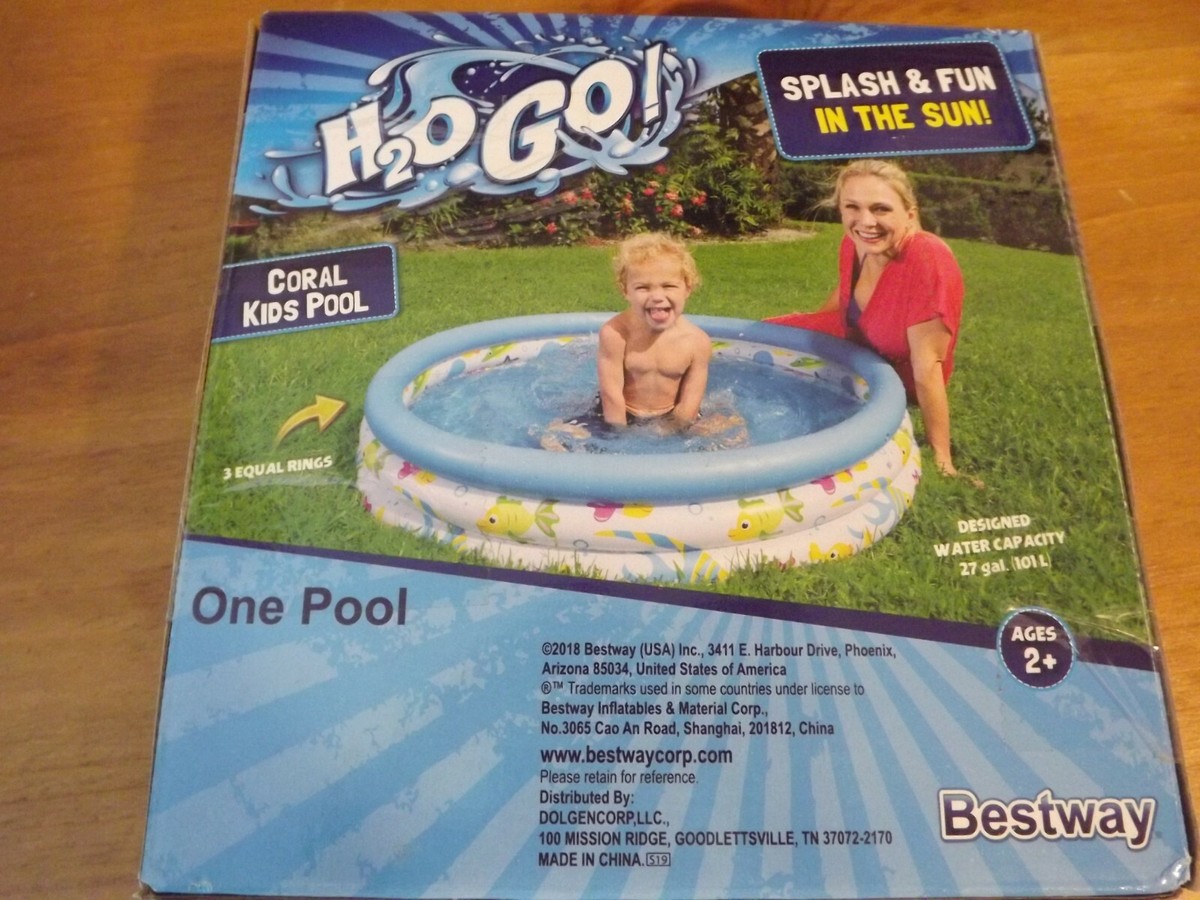 NEW BESTWAY Inflatable Kids Swimming Pool 40&quot; 3-Ring Holds 27 