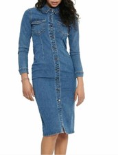 Women`s JDY Midi Denim Dress with Stretch UK Size 6 - RRP £35