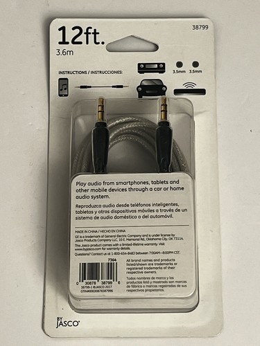 12FT 3.5mm Cable Male to Male Connector Car Stereo Audio Cord - Picture 4 of 7