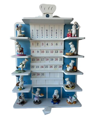 Pillsbury Doughboy Calendar Danbury Mint Complete All Figurines