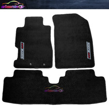 Fit For 01-05 Honda Civic Black Nylon Floor Mats Front Rear Carpets Mugen