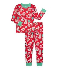 Rudolph and Clarice Toddler Christmas Print Red Soft Holiday Pajama Set