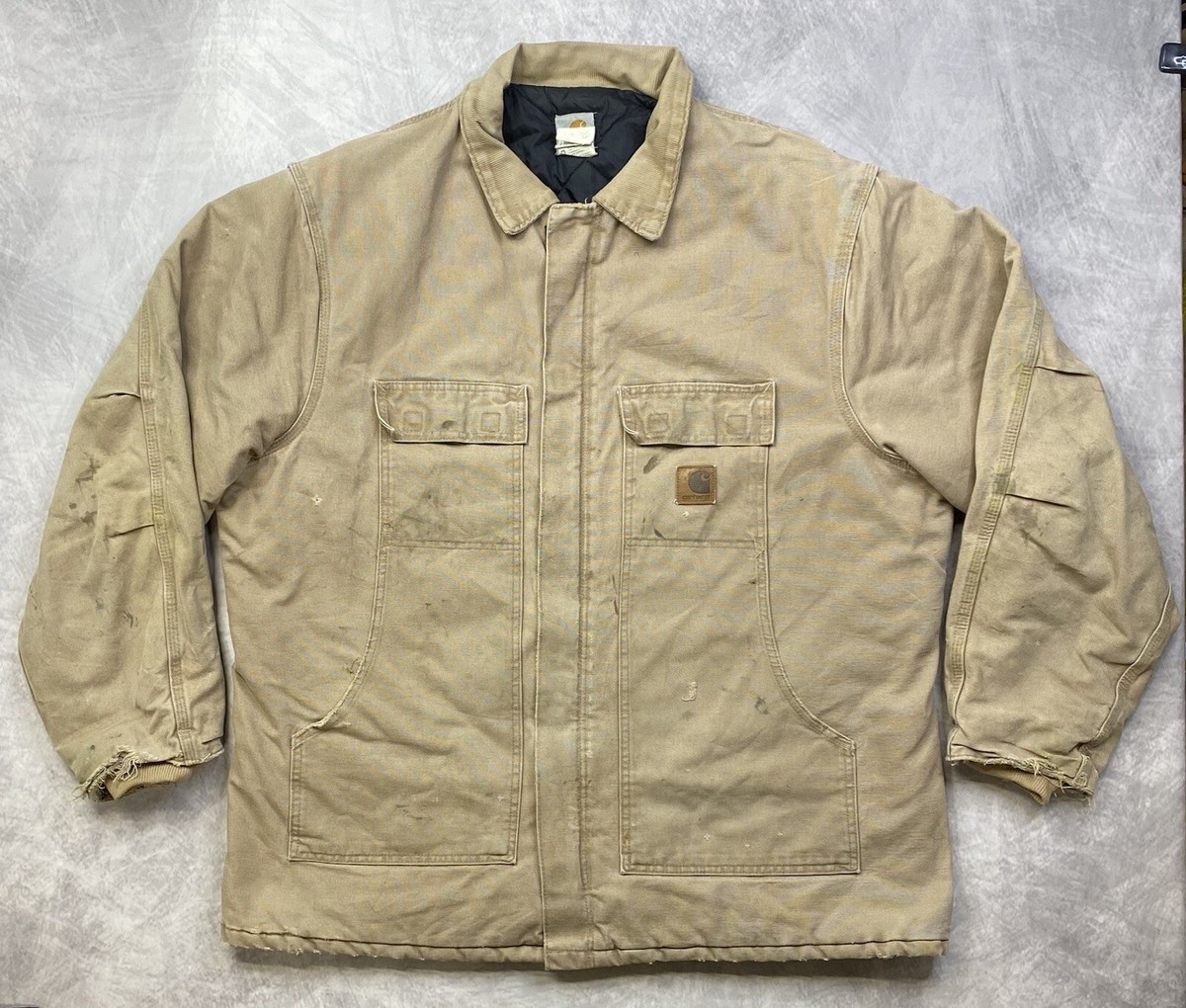 Vintage Carhartt C26SDL Quilted Lined Work Jacket Size 2XL Tall