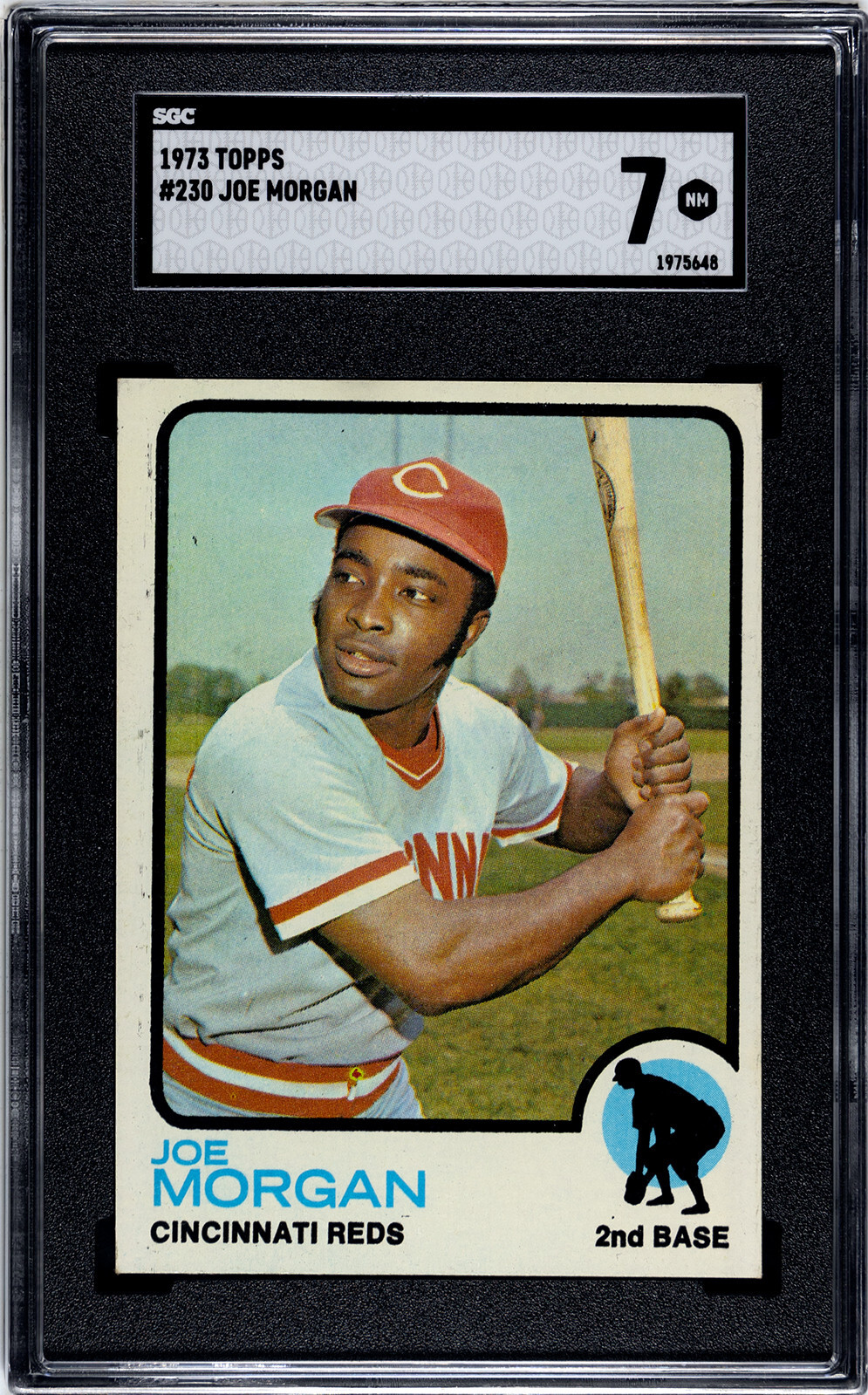 1973 Topps #230 Joe Morgan HOF Cincinnati Reds SGC 7 NM