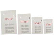 400 Clear Poly Bags Combo Pack with Suffocation Warning - 6x9, 9x12,11x14 ,12x16
