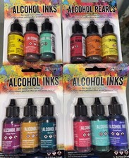 Ranger Alcohol Inks and Pearls 4- 3pc set New.