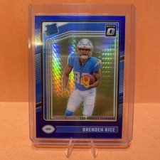 2024 Panini Donruss Optic - Rated Rookie Brenden Rice #213 Blue Hyper Prizm