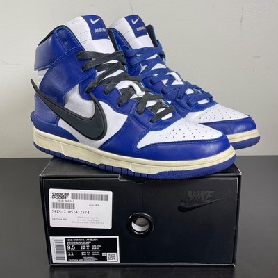 Nike Dunk High AMBUSH Deep Royal 9.5 (Moderately Worn Pre-Owned)Ni Size 9.5 (DB)