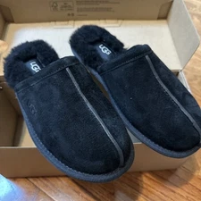 UGG Australian  PEARLE Genuine leather fur slippers black Size 6M