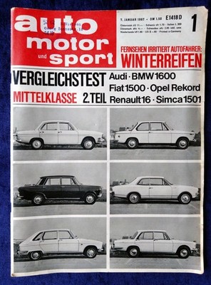 AMS, Auto Motor und Sport Nr. 1/1967, Test Mini Cooper, Sunbeam Hunter,