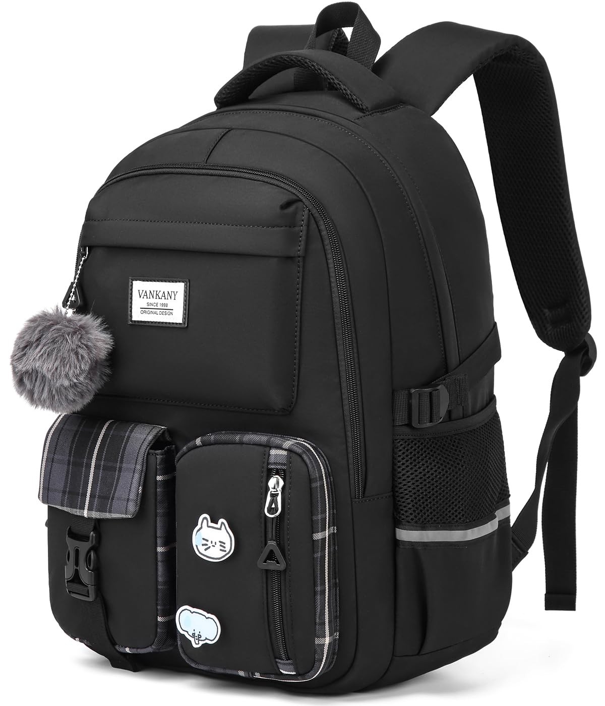 Trendy Aesthetic Laptop Backpack for Teen Girls - Spacious School Bookbag