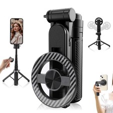 4-in-1 Multifunctional 360  Rotation Magnetic Selfie Stick,Universal Black