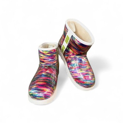 UGG Women's Classic Clear Mini Pixelate Waterproof Boots, Size 7 NWOB
