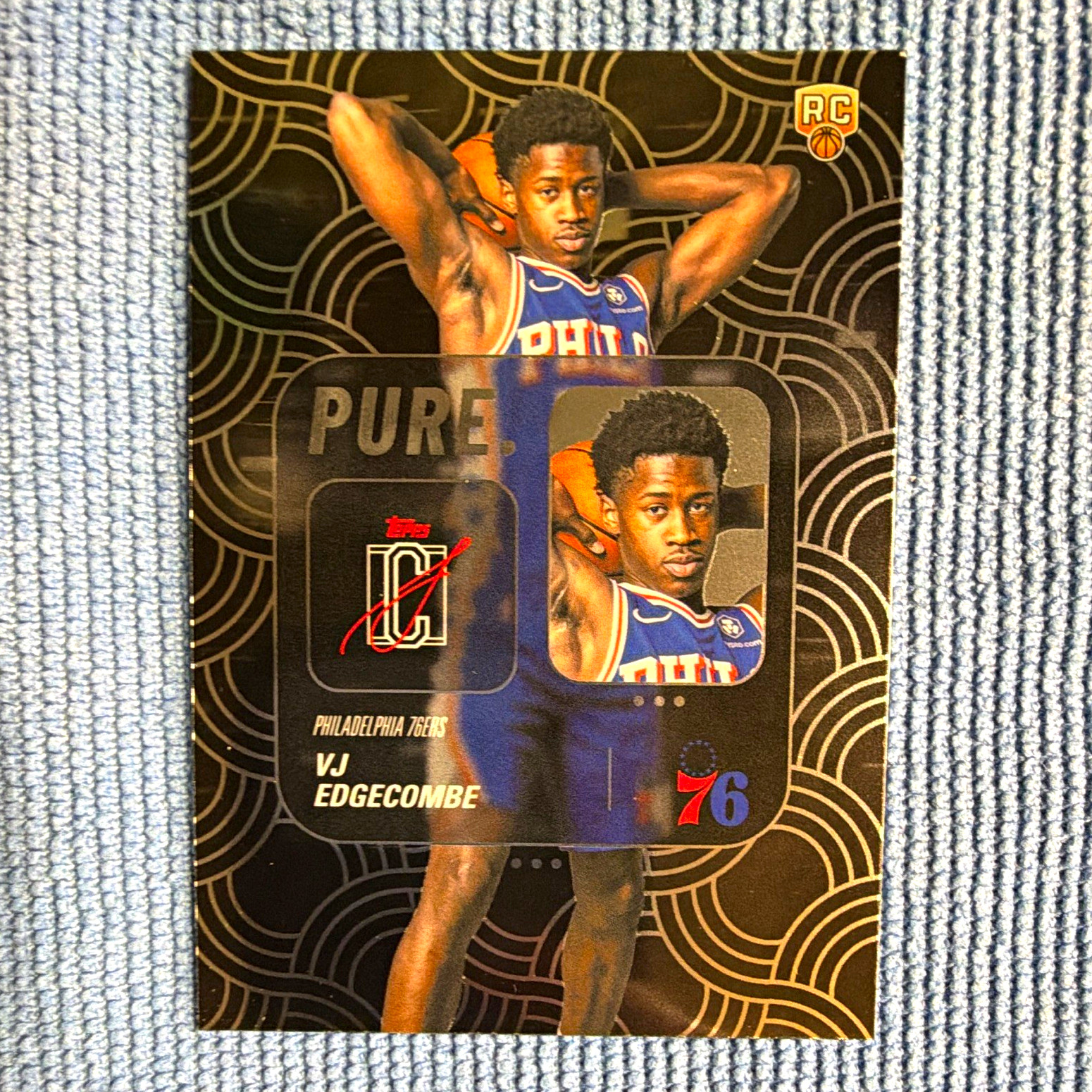 VJ Edgecombe 2025-26 Topps Signature Class Pure Philadelphia 76ers RC PU-18