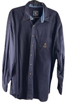 Ralph Lauren Chaps Vintage Navy Button Up Shirt With Logo and Pocket Size XL