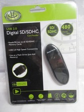 Gear Head USB 2.0 Digital Micro SD/SDHC Card Reader Model CR3500SDHC Black, MIP