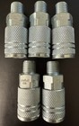NEW AMFLO PNEUMATIC AIR MALE MNPT FITTING COUPLER 1/4”  QUICK CONNECTOR 5pc C21