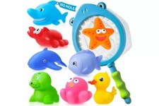 No Hole No Mould Baby Bath Toys with net 9 holes  Toddler Bath time Fun Kids