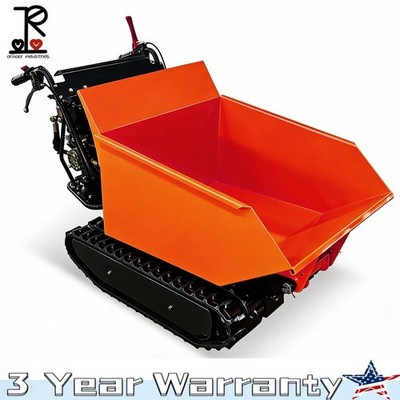 10HP All-Terrain Track Barrow with Hydraulic Assist 306cc 3F+1R Gearbox 1100lbs