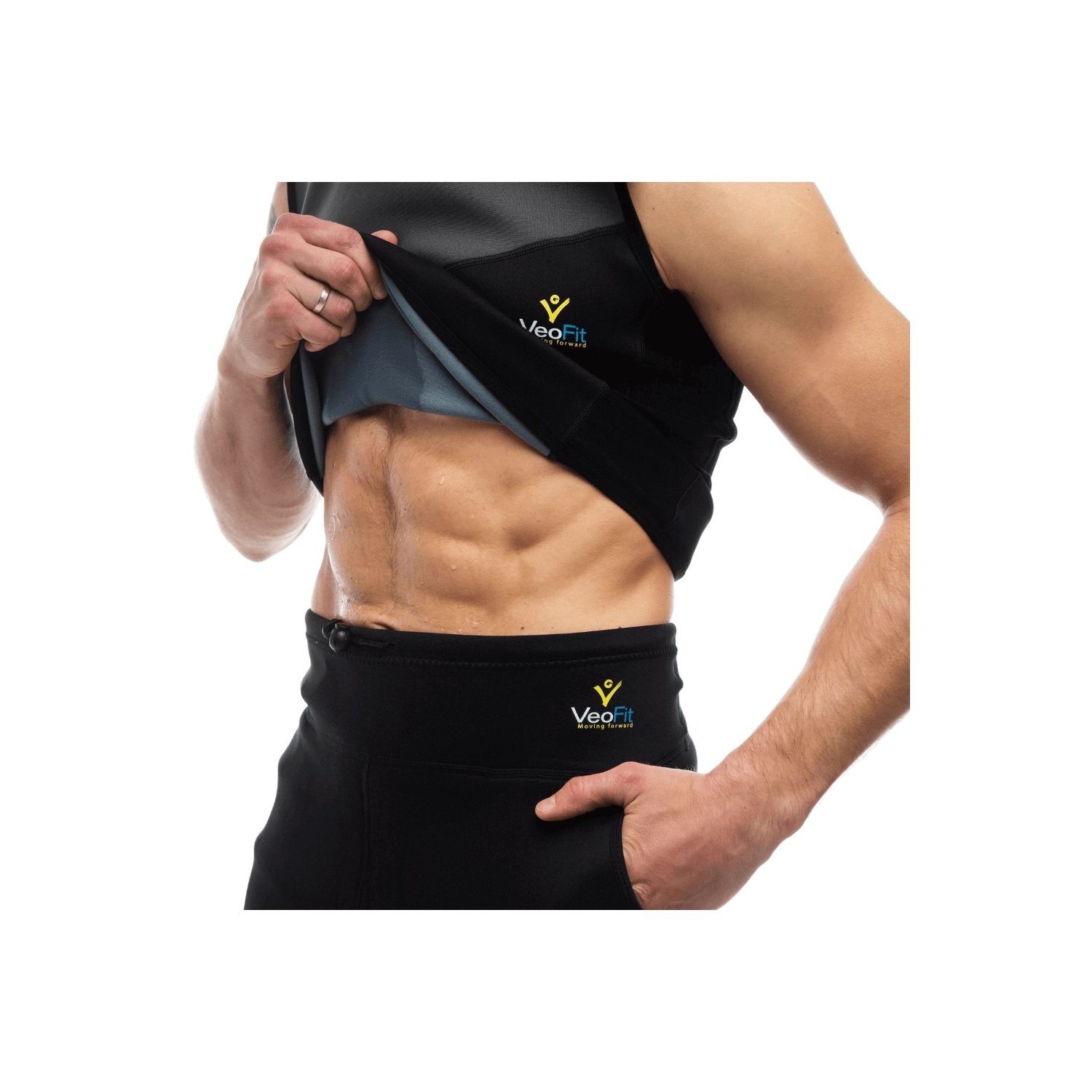 Gilet de sudation Veofit néoprène XXL pour éliminer la rétention d'eau abdominale