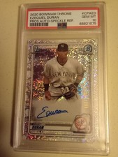 2020 Bowman Chrome Ezequiel Duran #37/299 AUTOGRAPH #CPA-ED Graded PSA 10
