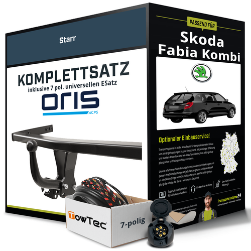 Anhängerkupplung ORIS starr für SKODA Fabia Kombi +E-Satz PKW - Bild 1 von 5