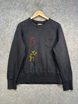 Champion x Todd Snyder Jumper Mens Size Medium Black Cotton Graphic Sweatshirt