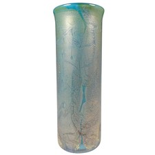 Isle of Wight Studio 'Azurene Turquoise' Glass Cylinder Vase
