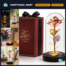 Forever Rose in Glass - Elegant Decor Gift for Mom, Birthday Gifts for Women