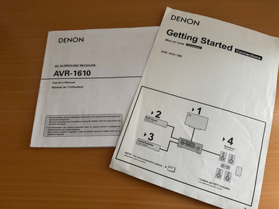 Denon AVR-160 AV Receiver Owners Manual & Getting Started