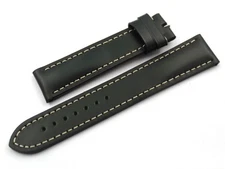 Bracelet de Montre Ceinture à Lisser Vert Foncé 20/18mm Boucle Rechange