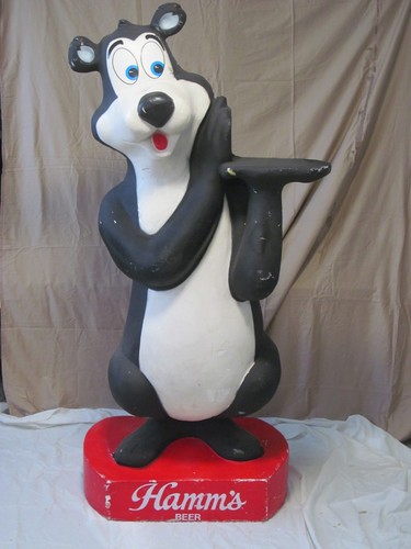GIANT HAMM'S BEER BEAR STATUE STORE ADVERTISING VINTAGE DISPLAY