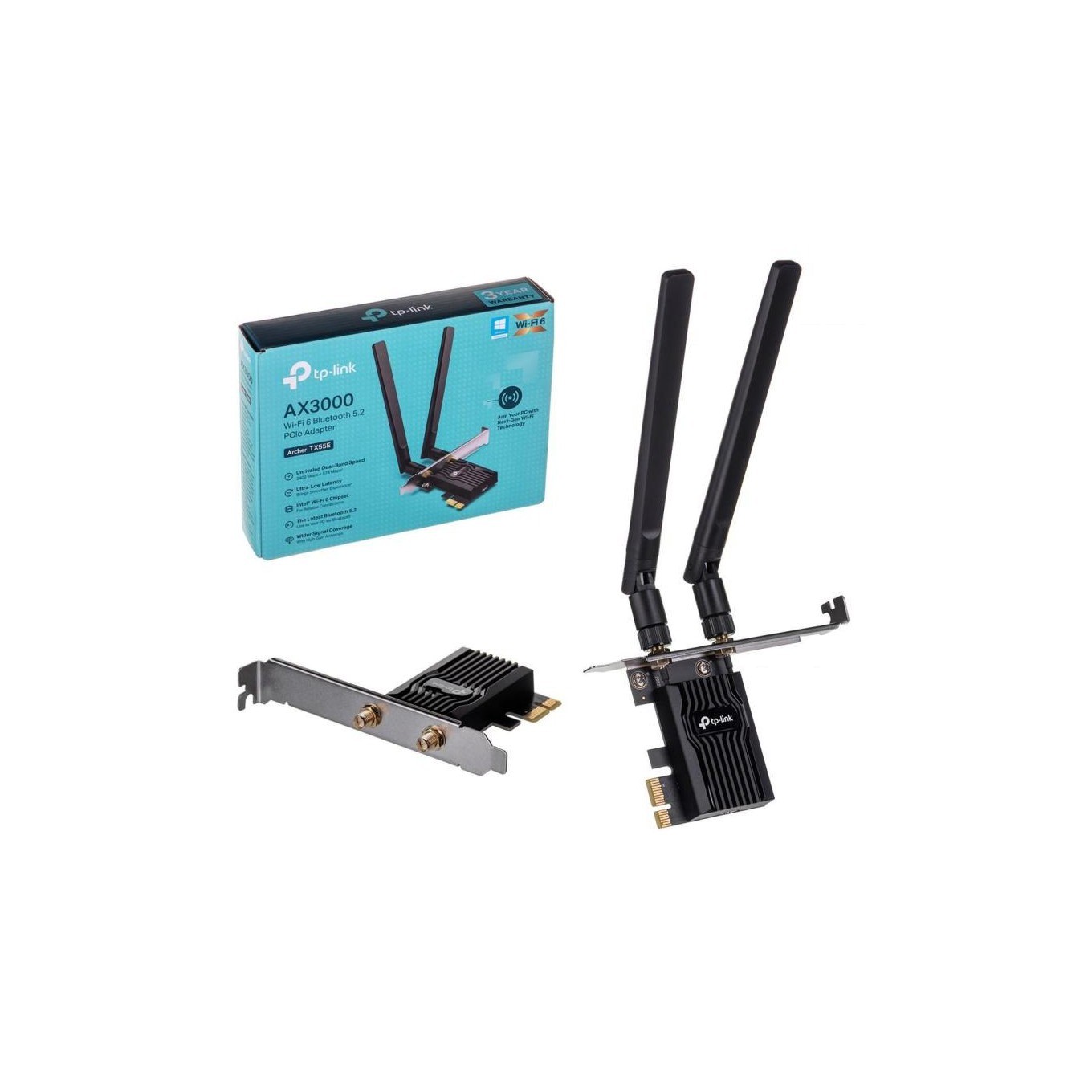 Tp-Link Negro Archer Tx55e Wi-Fi 6/Bluetooth 5.2 Ax3000 - Adaptador Pcie - Imagen 2