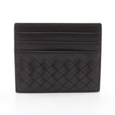 BOTTEGA VENETA Intrecciato Card Case Holder leather Brown Used unisex