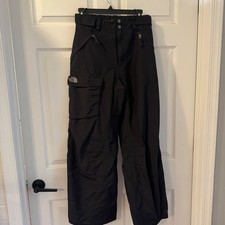 The North Face Snow Pants Mens Medium Black HyVent Waterproof Cargo Ski Pockets