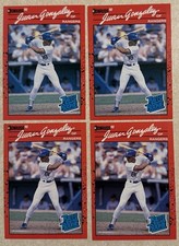 Lot of  4 JUAN GONZALEZ 1990 Donruss Rated  Rookie 3 Reverse Negative ERROR