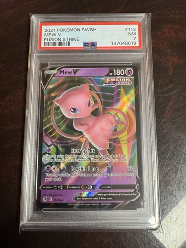Mew V graded PSA 7 for sale on eBay