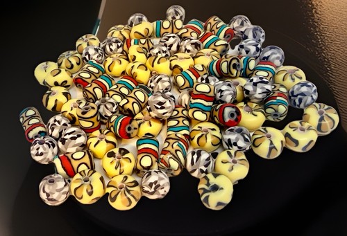 Collection Of Fimo Polymer Clay Beads 10/12mm Qty:90