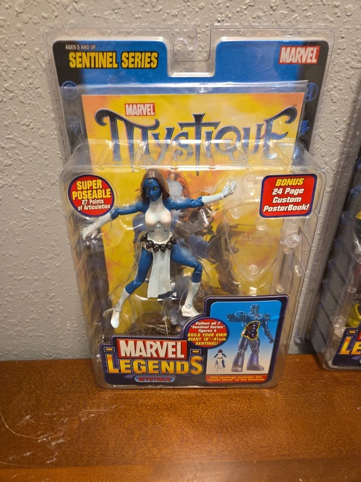 Marvel Legends Sentinel Series 2005 lote de 2 - Mystique/Cyclops nuevo en caja casi como nuevo Foto 2 de 4