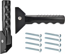 2 Pack Flip Up Grab Bar for Doorway/Stairs Safety 2-Black for Wood Door 