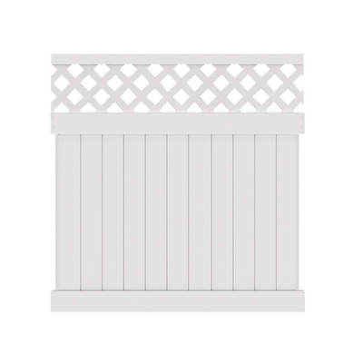 #ad #ad White Vinyl Fence Panel Kit 6 ft. Lightweight Low Maintenance Privacy Security $182.09