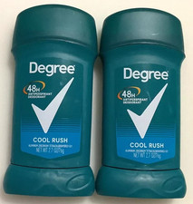 2x Degree Men COOL RUSH Antiperspirant Deodorant Stick 48 Hour 2.7 oz. FREE SHIP